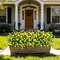 24 Bundles Artificial Flowers for Outdoors, UV Resistant Eucalyptus Fake Flowers Shrubs Greenery Plastic Plants for Garden Porch Window Box Farmhouse Indoor Home Decor, Yellow
